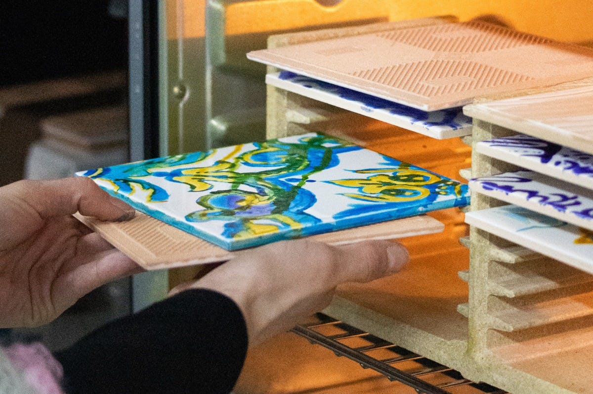 Tile Painting experience at Domus Arte