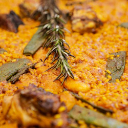 Efter workshopen, paella redo att smaka