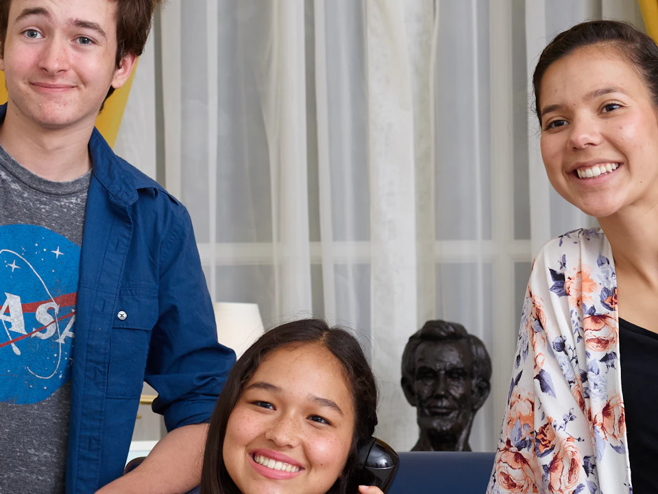 Take a photo behind the president’s desk! The Oval Office is designed in the original 1969 decor of California blue and gold.