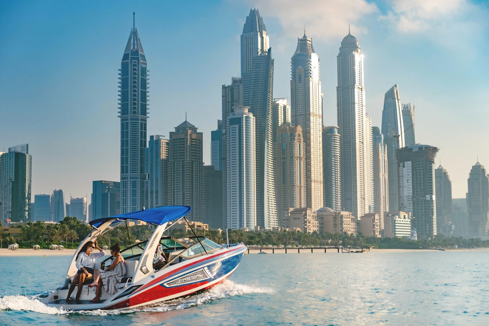 See up close the new marina at the stem of The Palm.