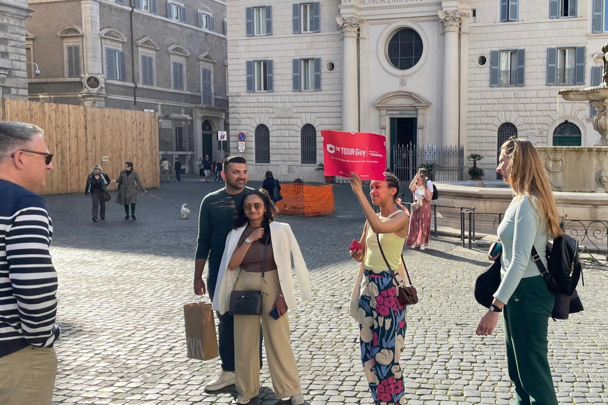 在罗马市中心的集合点与您的美食导游见面