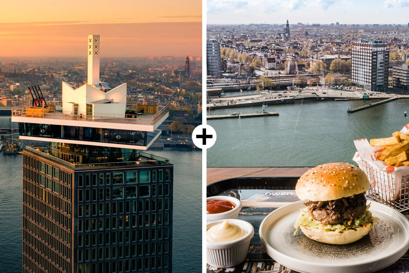 A'DAM Lookout: Entry Ticket + Burger Menu