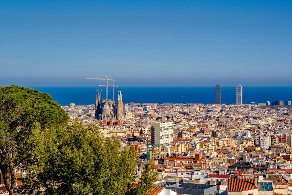 Park Güell views of the city