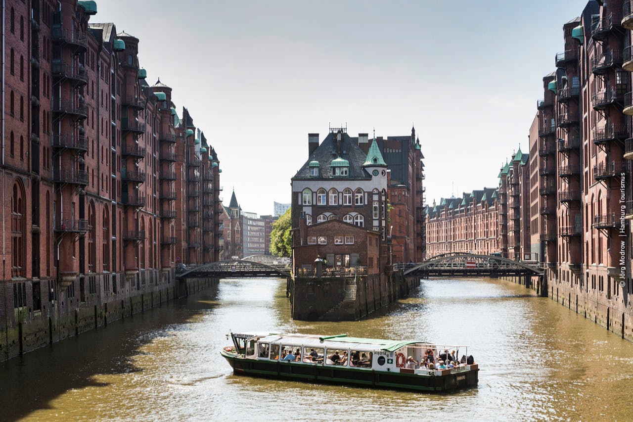 Speicherstadt storica con Fleetschlösschen