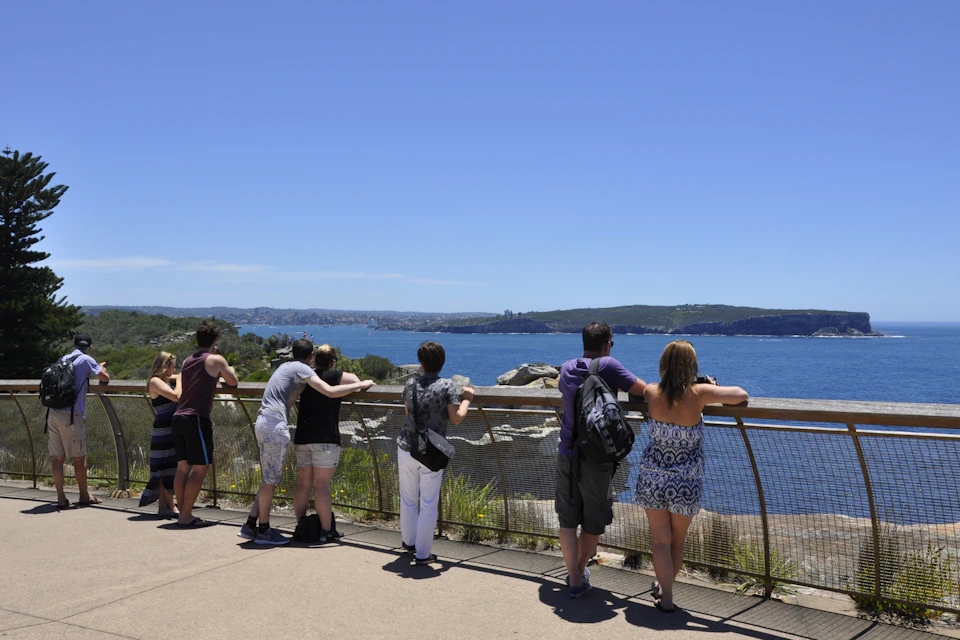 Sydney visitors are enjoying the panoramic view at the Gap