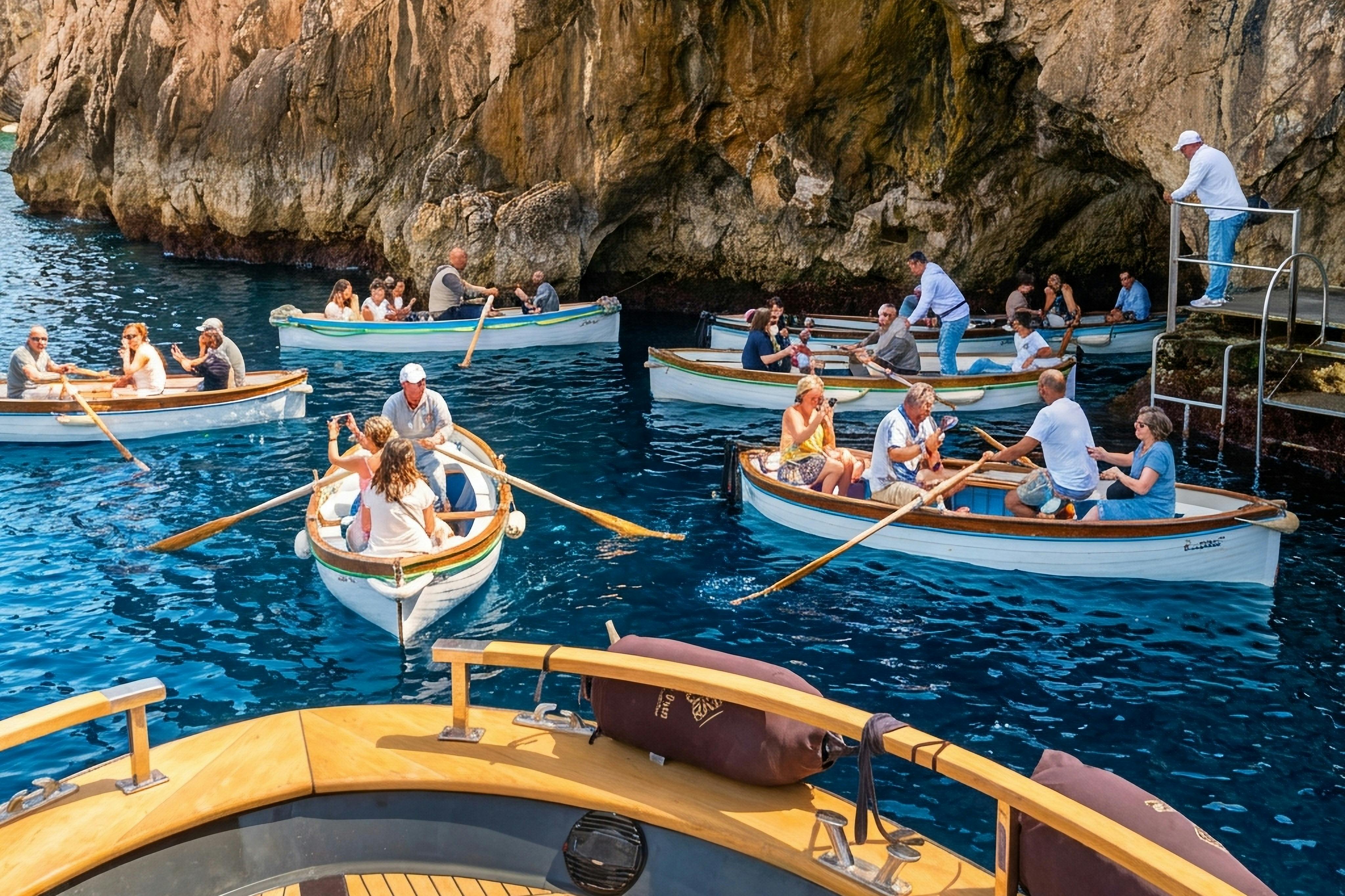 Capri: Tour guidato in barca + Brunch + Bevande + Visita alla Grotta Azzurra — 7