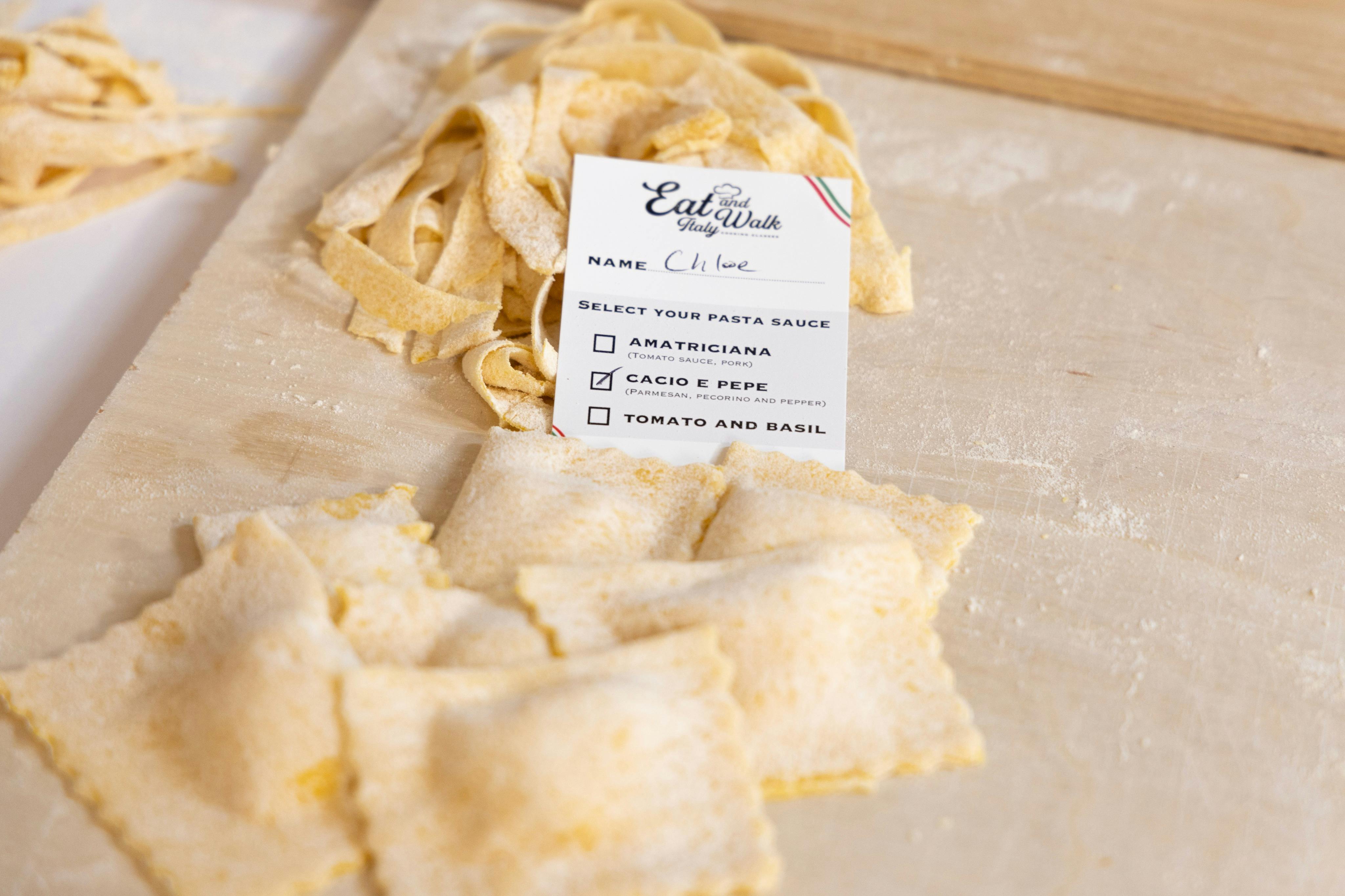 Φάτε και περπατήστε Ιταλία Μάθημα μαγειρικής Ραβιόλι Φετουτσίνι και Τιραμισού