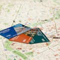 Afbeeldingen van de VTcard op een stadsplattegrond.
