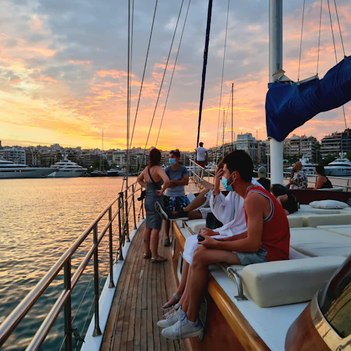 Agistri, Moni & Aegina: Swimming Cruise with Buffet from Athens