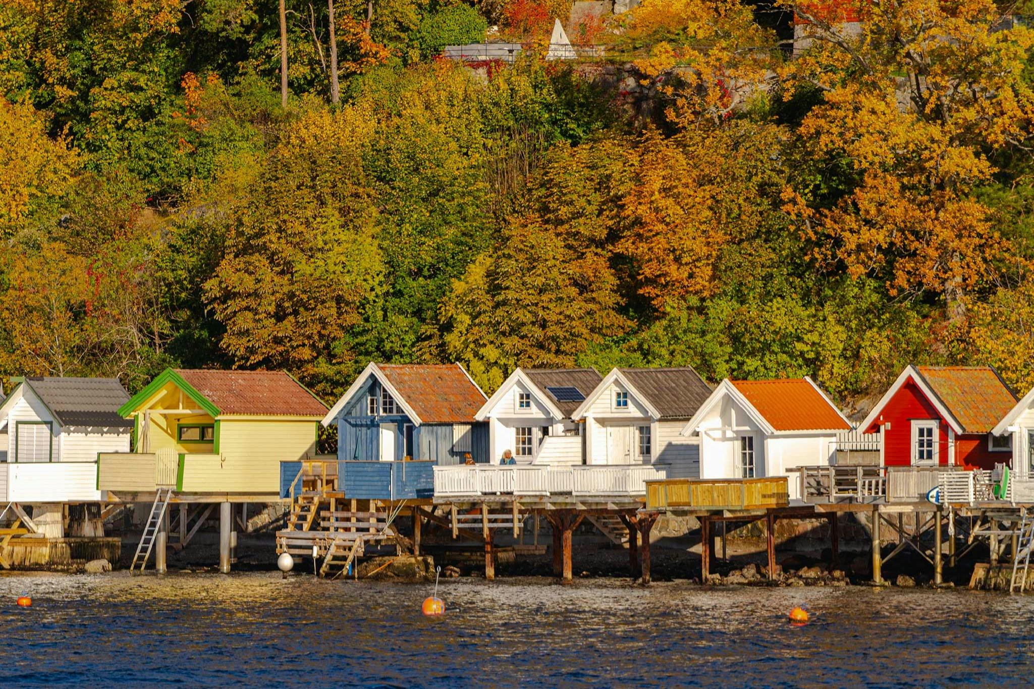Bathing houses at Nesodden