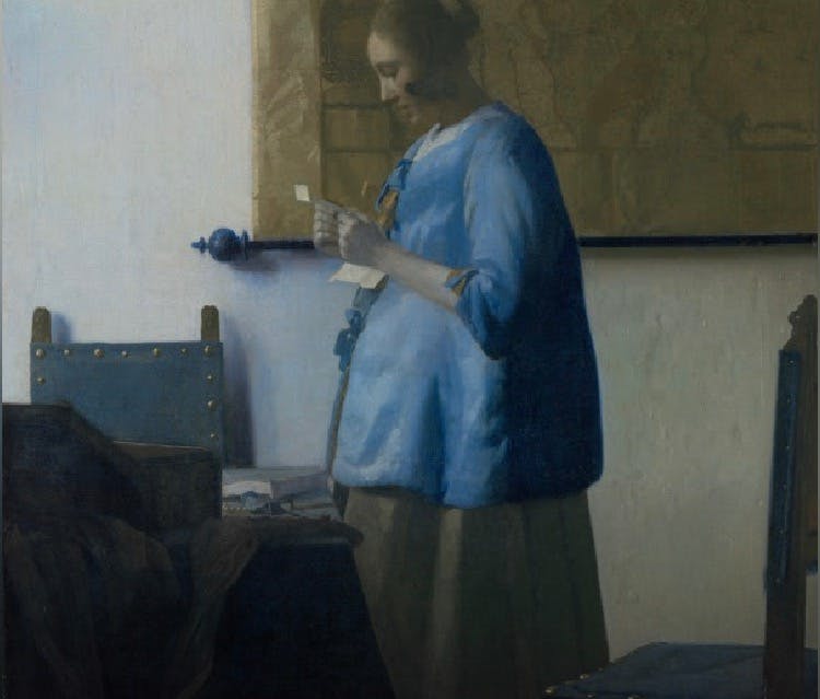 Femme lisant une lettre, par Vermeer