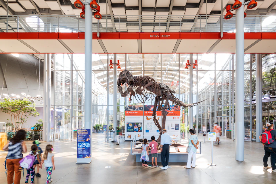 T-Rex in lobby.