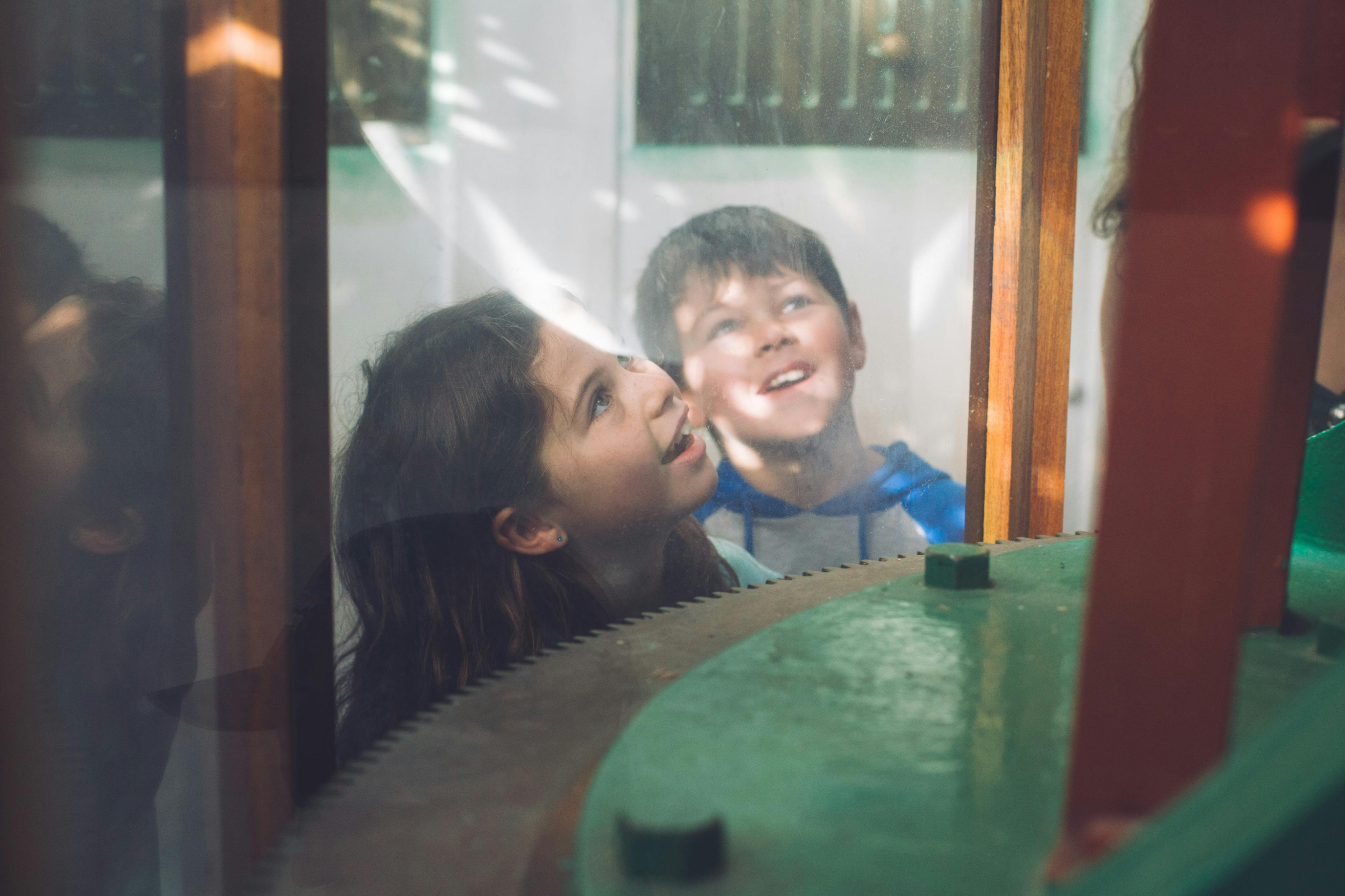 Visitors exploring the lantern room of Cape Naturaliste Lighthouse