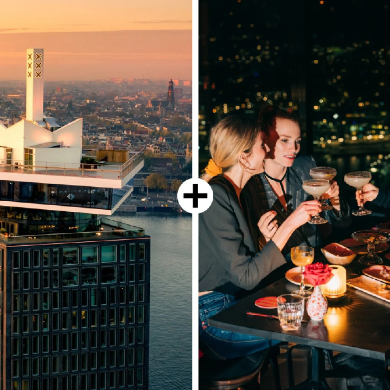 A'DAM Lookout: Entry Ticket + Lunch or Dinner at Madam Amsterdam