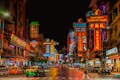 Čínská čtvrť v Bangkoku v noci
