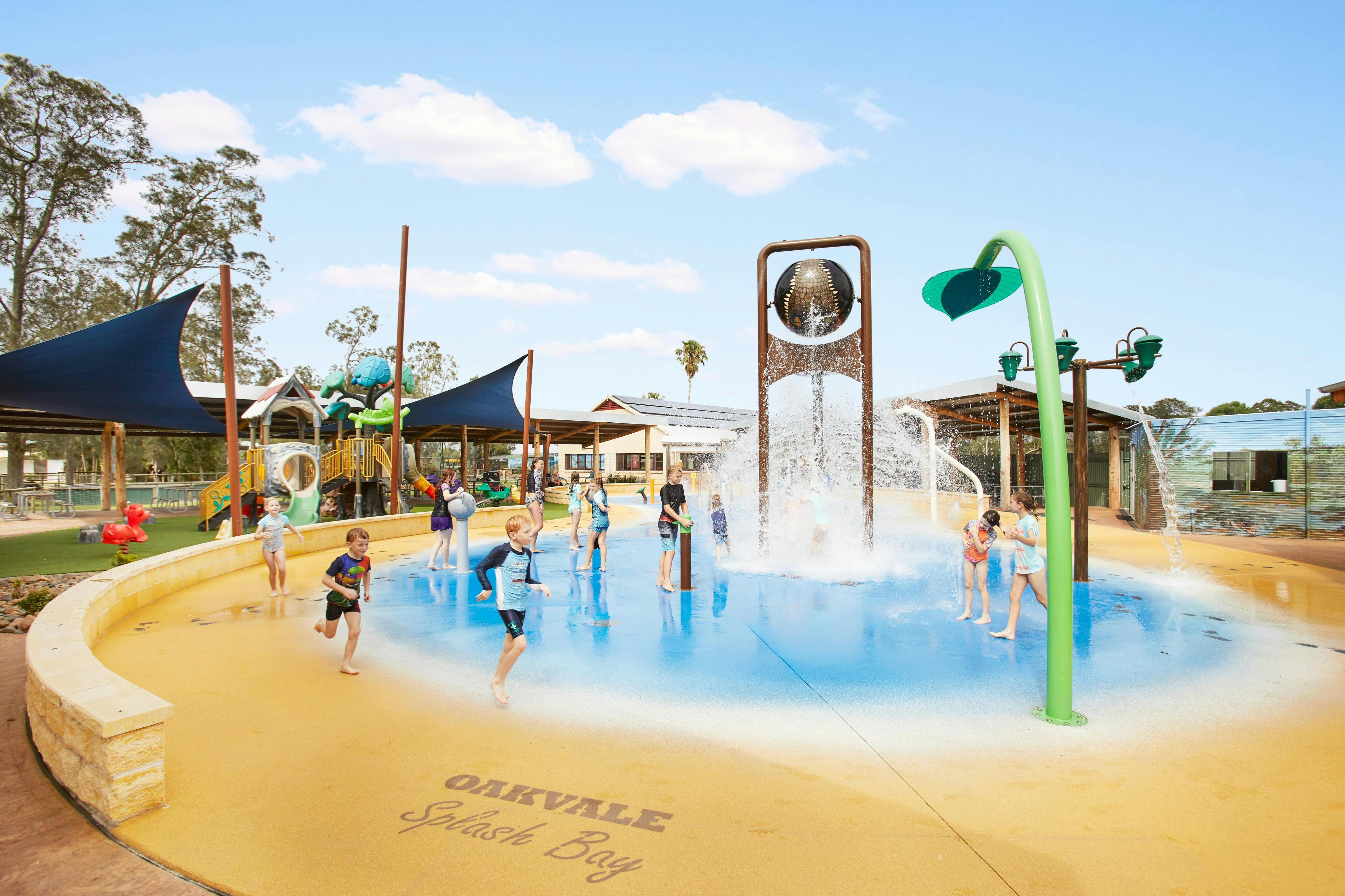 Children playing in the splash bay water park - included in your admission price