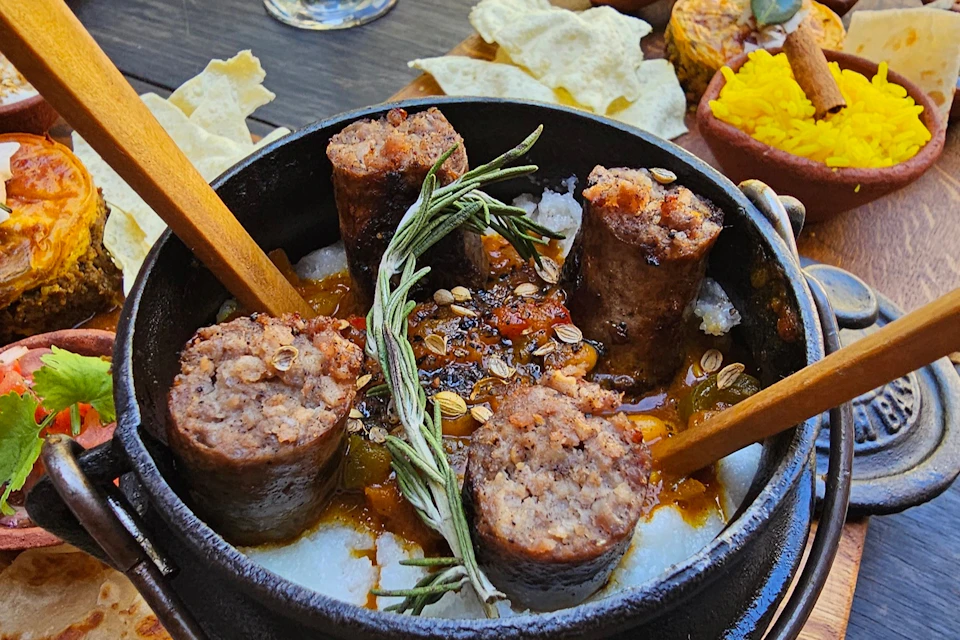 traditional sausage platter on tour