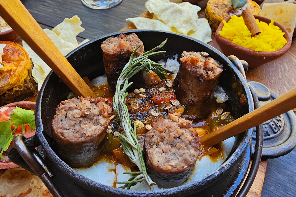 traditional sausage platter on tour