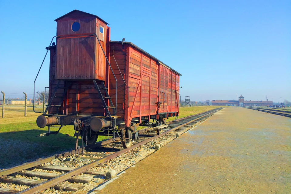 The carriage was used to transport people to the camp.