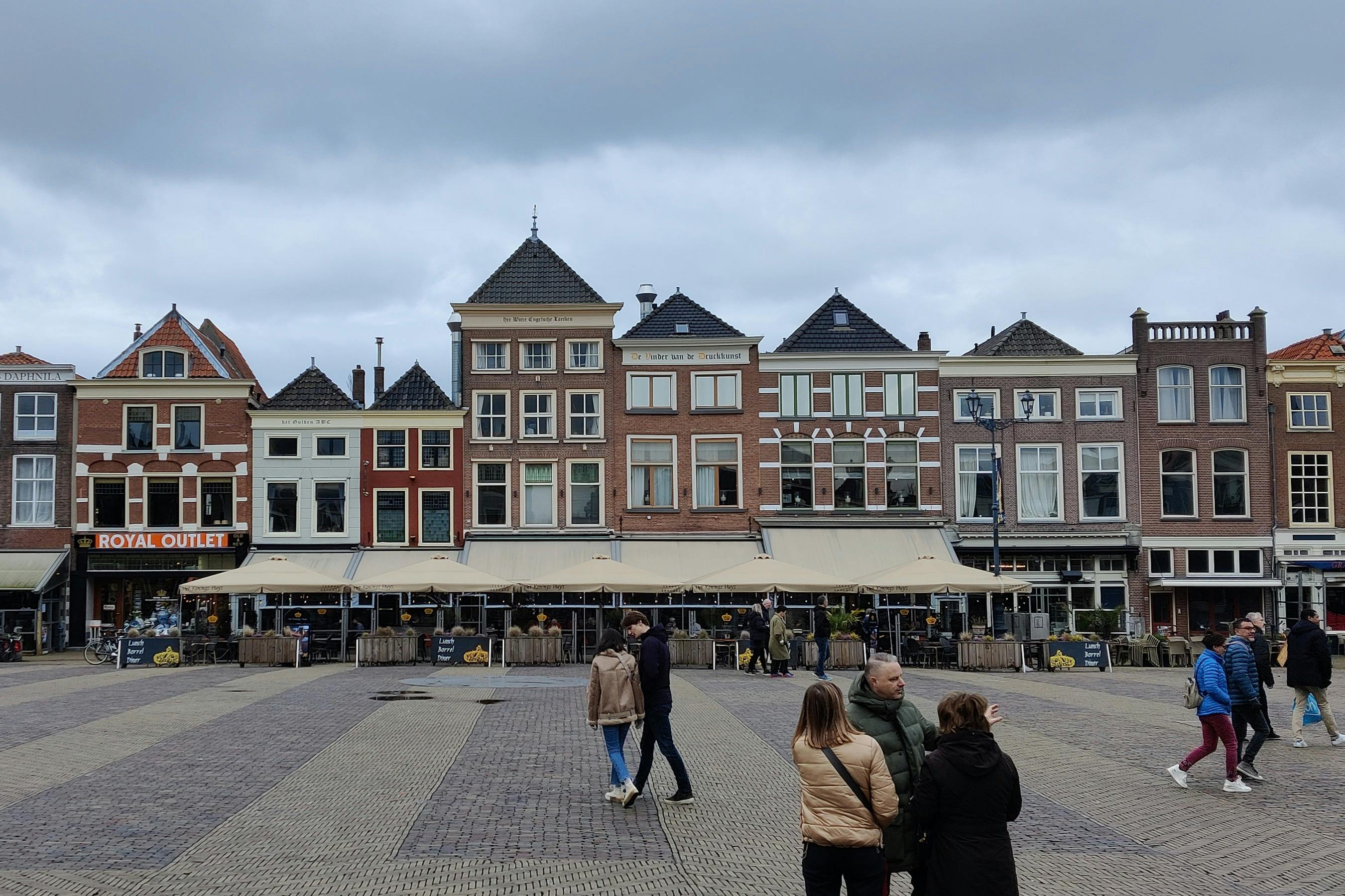 Facades of Delft's main square