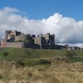 View of Bamburgh Castle from the beach