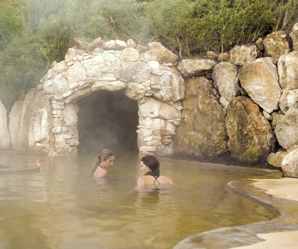 Bathing at Peninsula Hot Springs