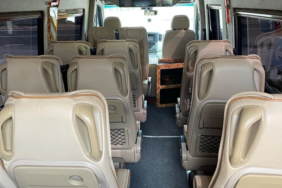 Inside our van