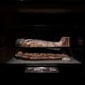 Sarcófago no Salão do Antigo Egito, no Houston Museum of Natural Science