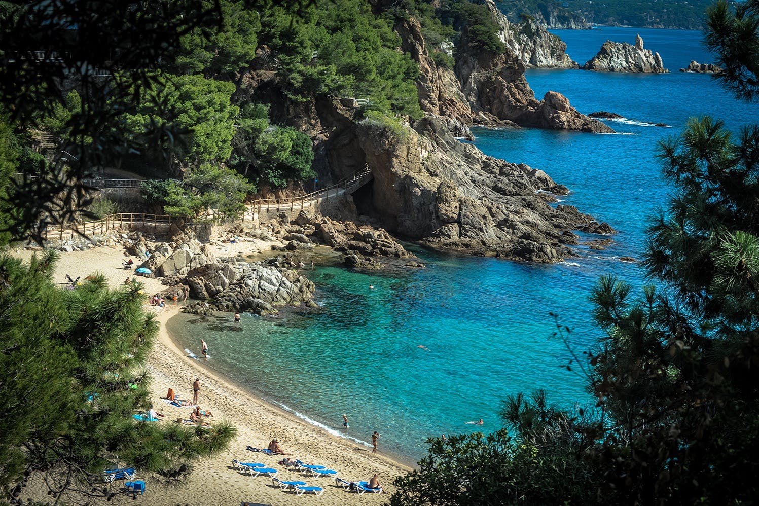 Temps de plage sur notre circuit Costa Brava.
