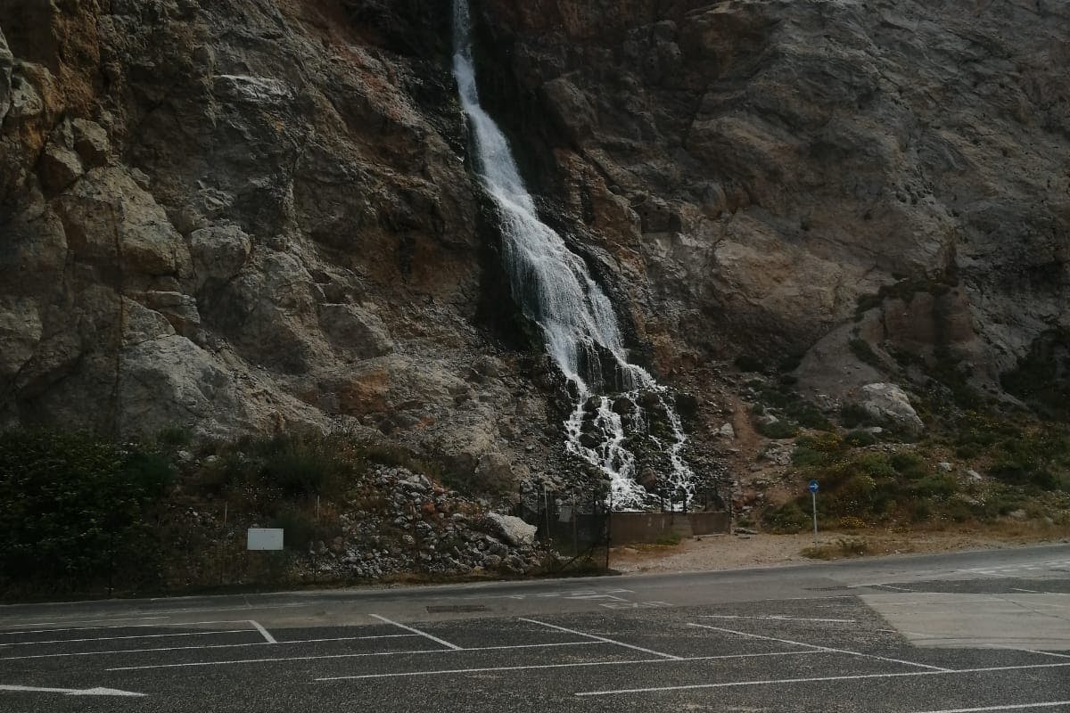 Waterfall in Gibraltar.