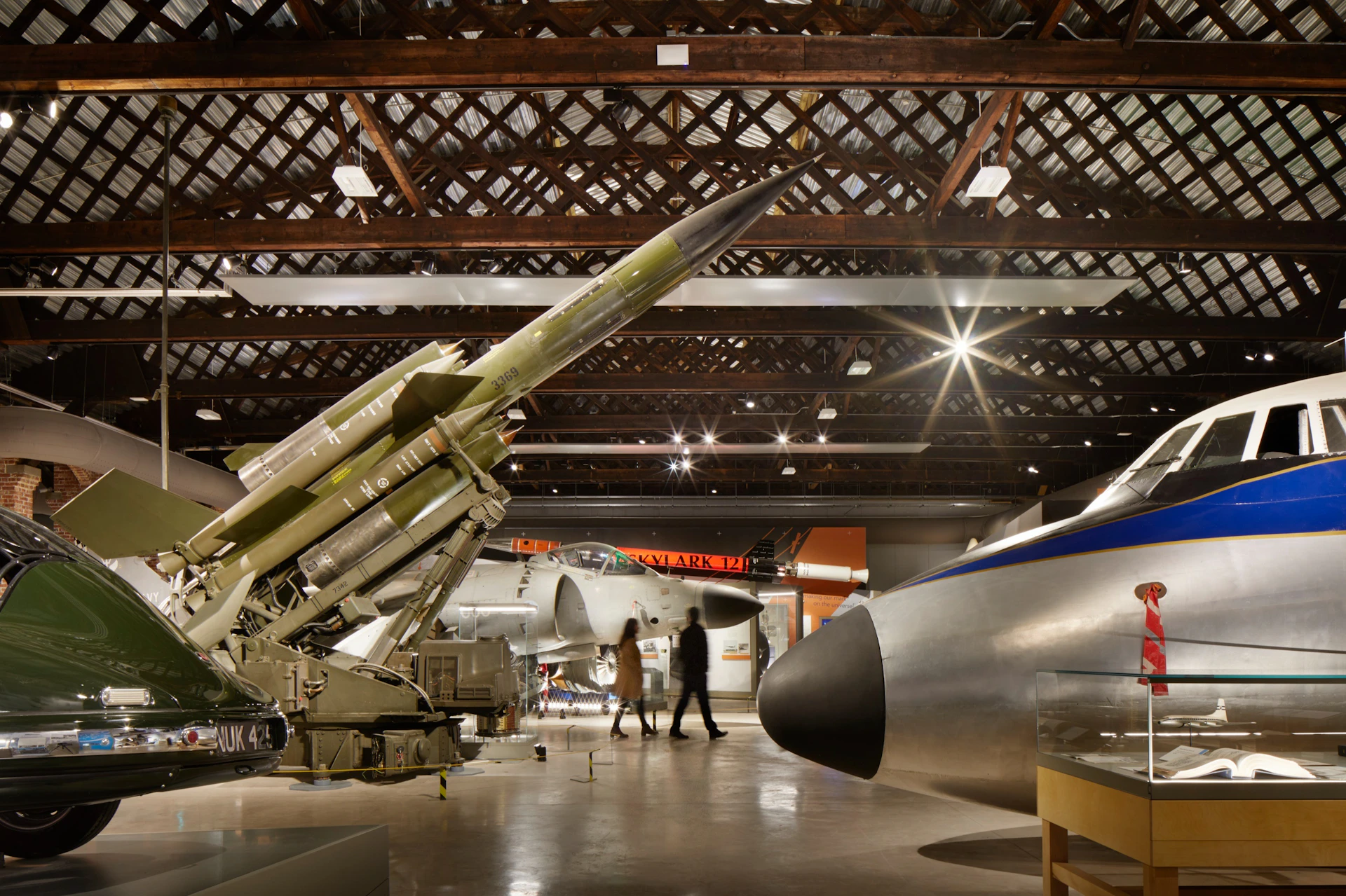 The museum exhibition, which tells the story of more than a century of aerospace achievements.