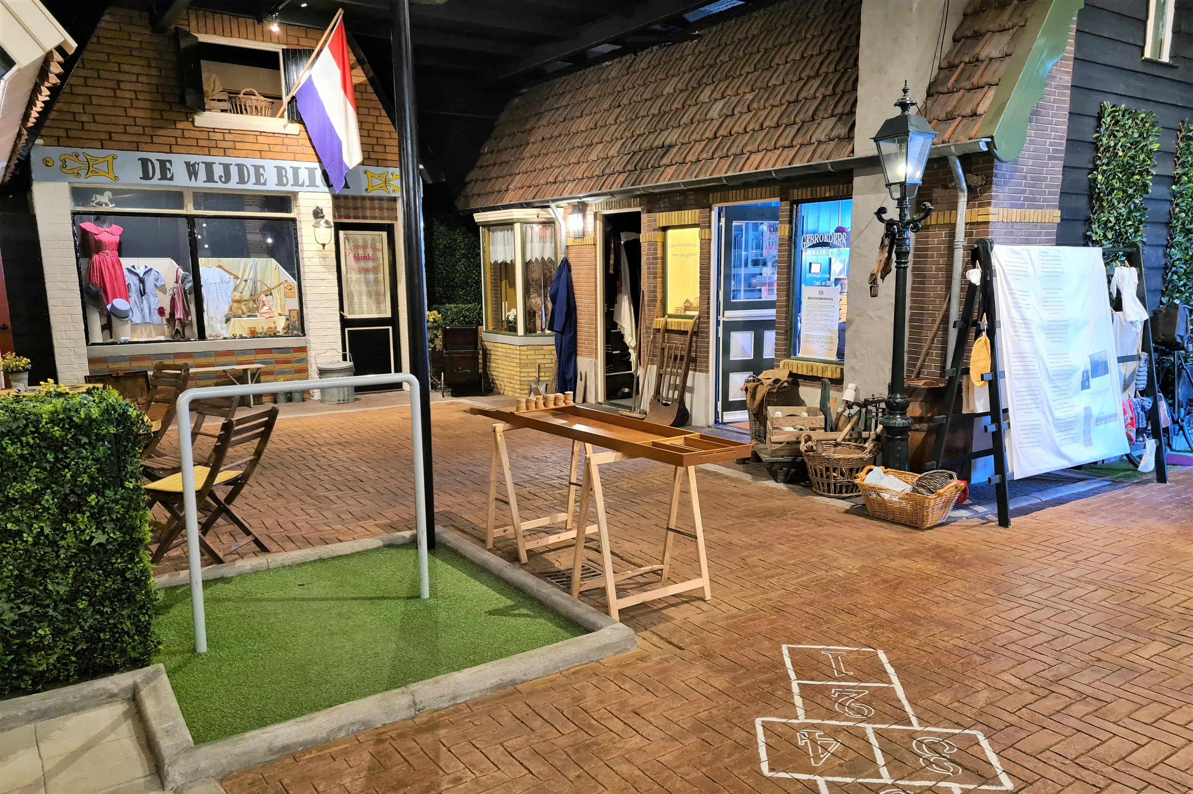 Old Historical Dutch village in a museum in the Netherlands for tourists, War Museum Medemblik
