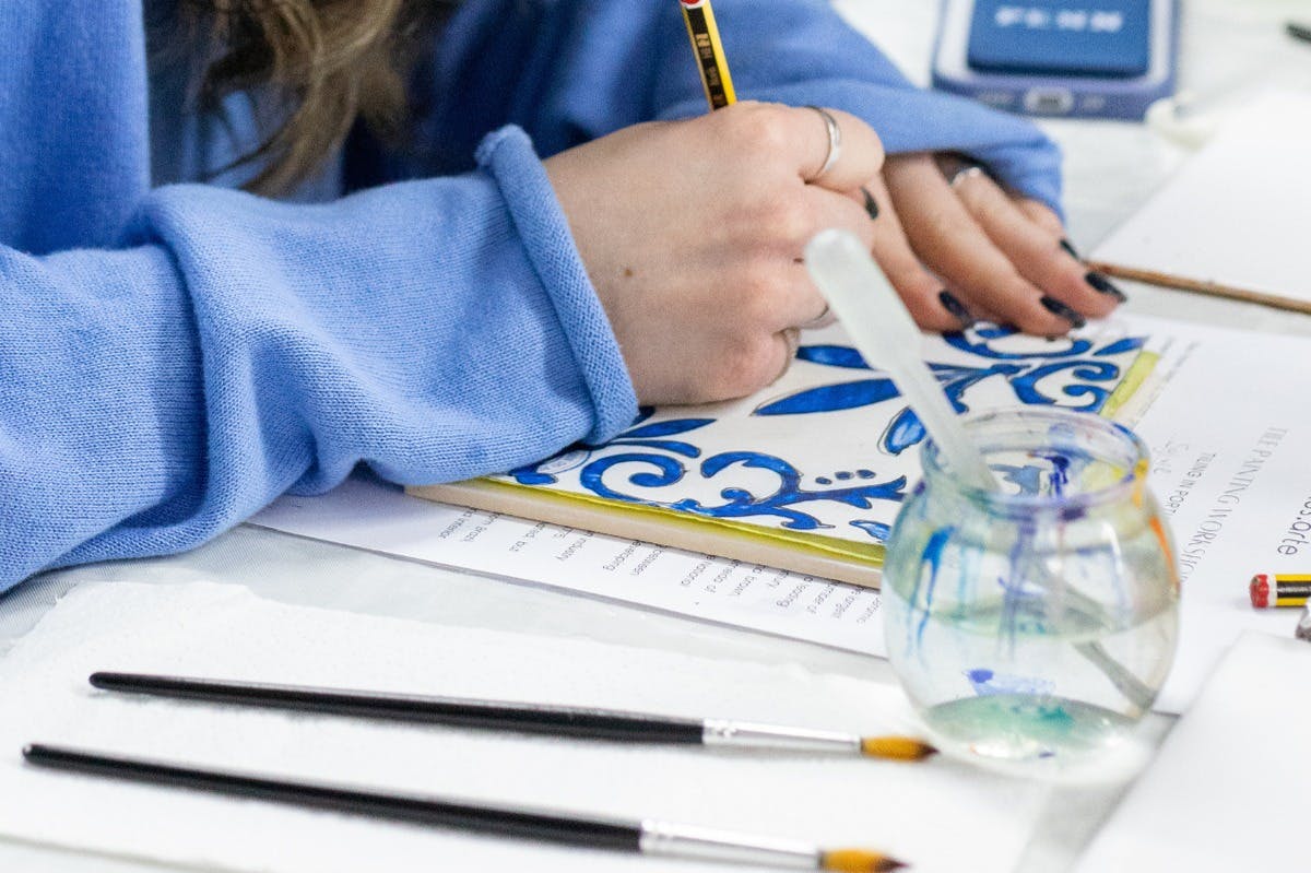 Tile Painting experience at Domus Arte