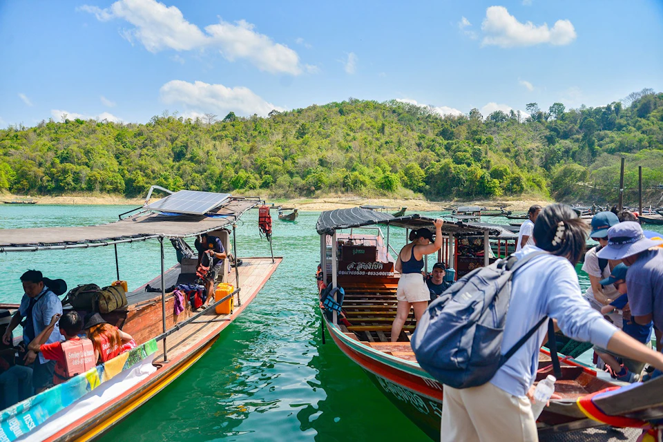 Travel to Cheow Lan Pier, the gateway to stunning Cheow Lan Lake.