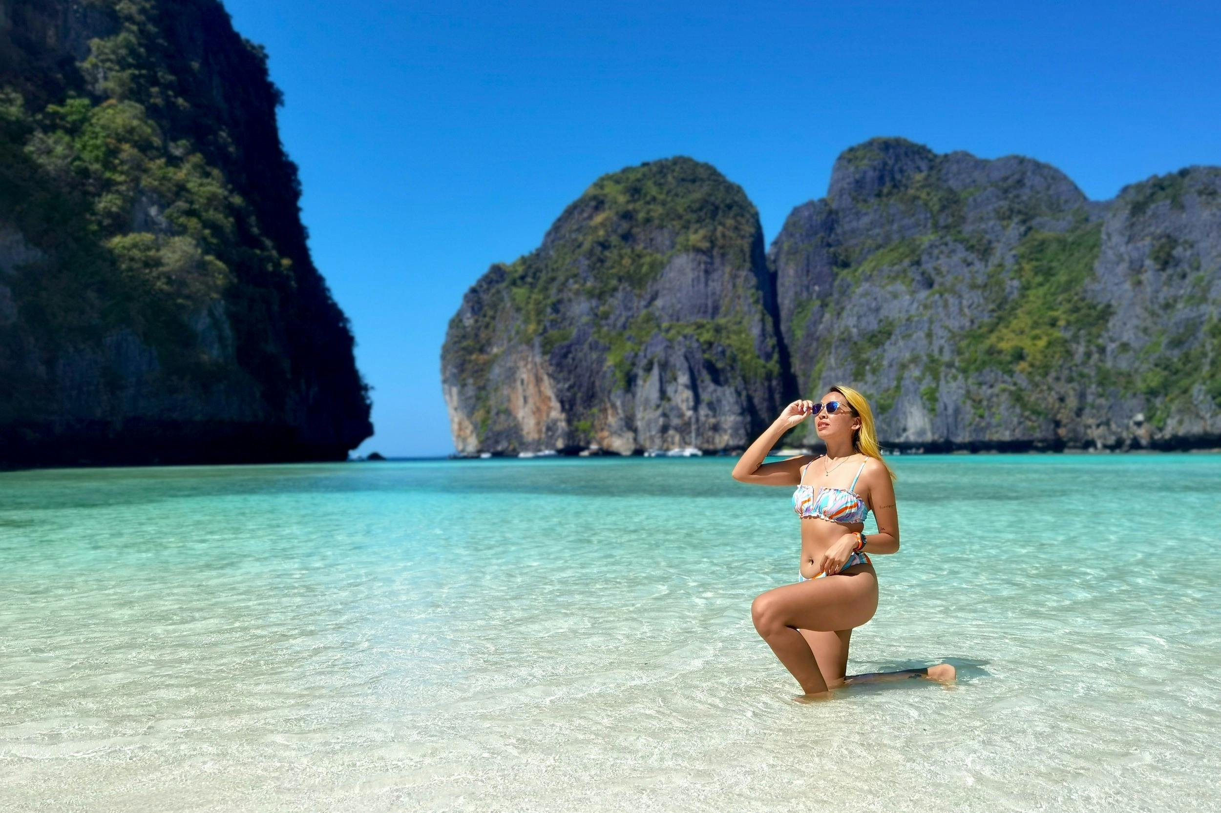 Maya Bay, on es va rodar la famosa pel·lícula "La platja".
