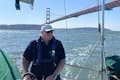 Sailing on San Francisco Bay past the Golden Gate Bridge