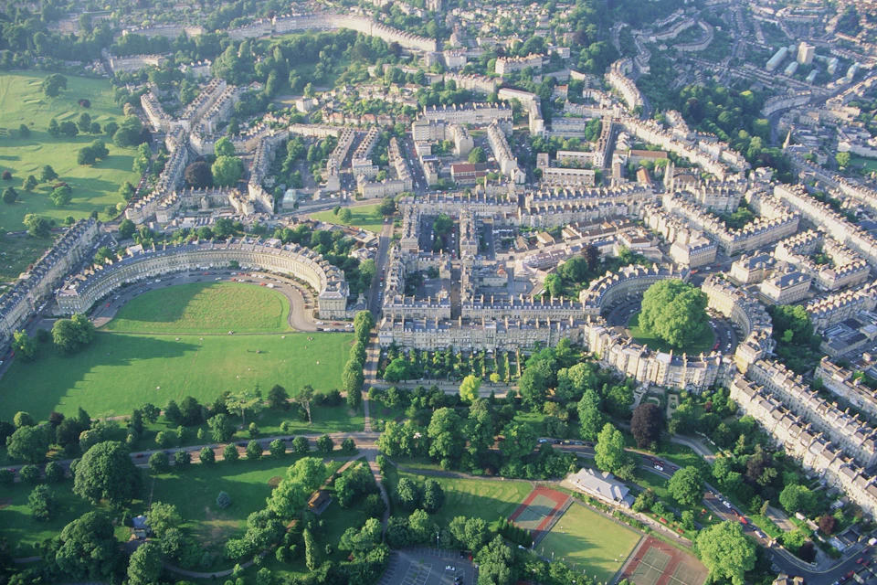 Aerial view of Bath
