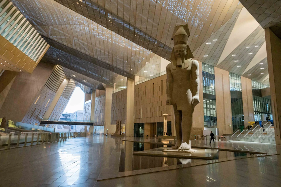 Explore ancient Egypt with a guided tour of the Grand Egyptian Museum in Cairo, the world’s largest archaeological museum.