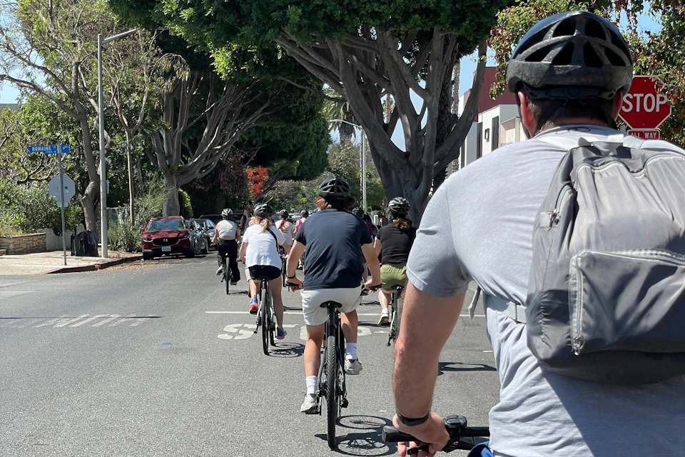 Safe neighbourhoods of West Hollywood by bike