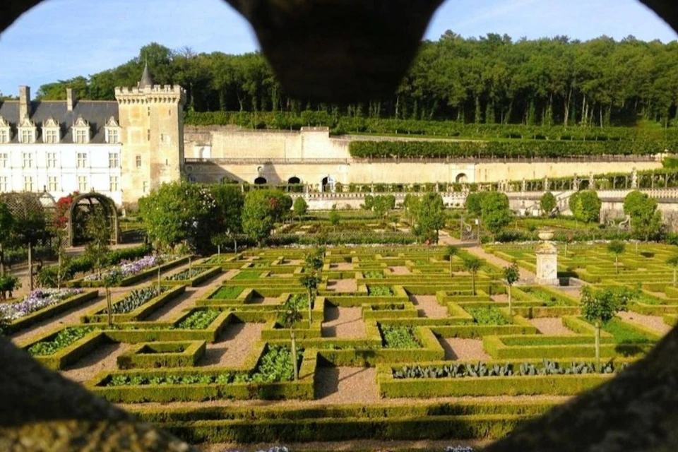 View of the Villandry gardens