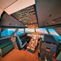 Panoramica della cabina di pilotaggio di Aerotask A320 Berlin