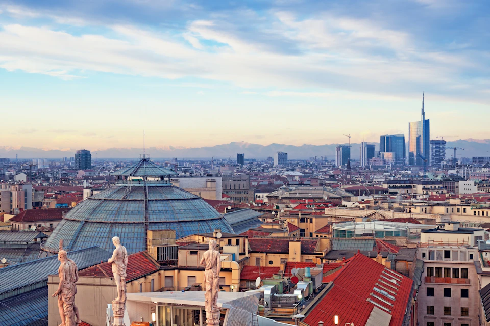 Panoramic view of Milan