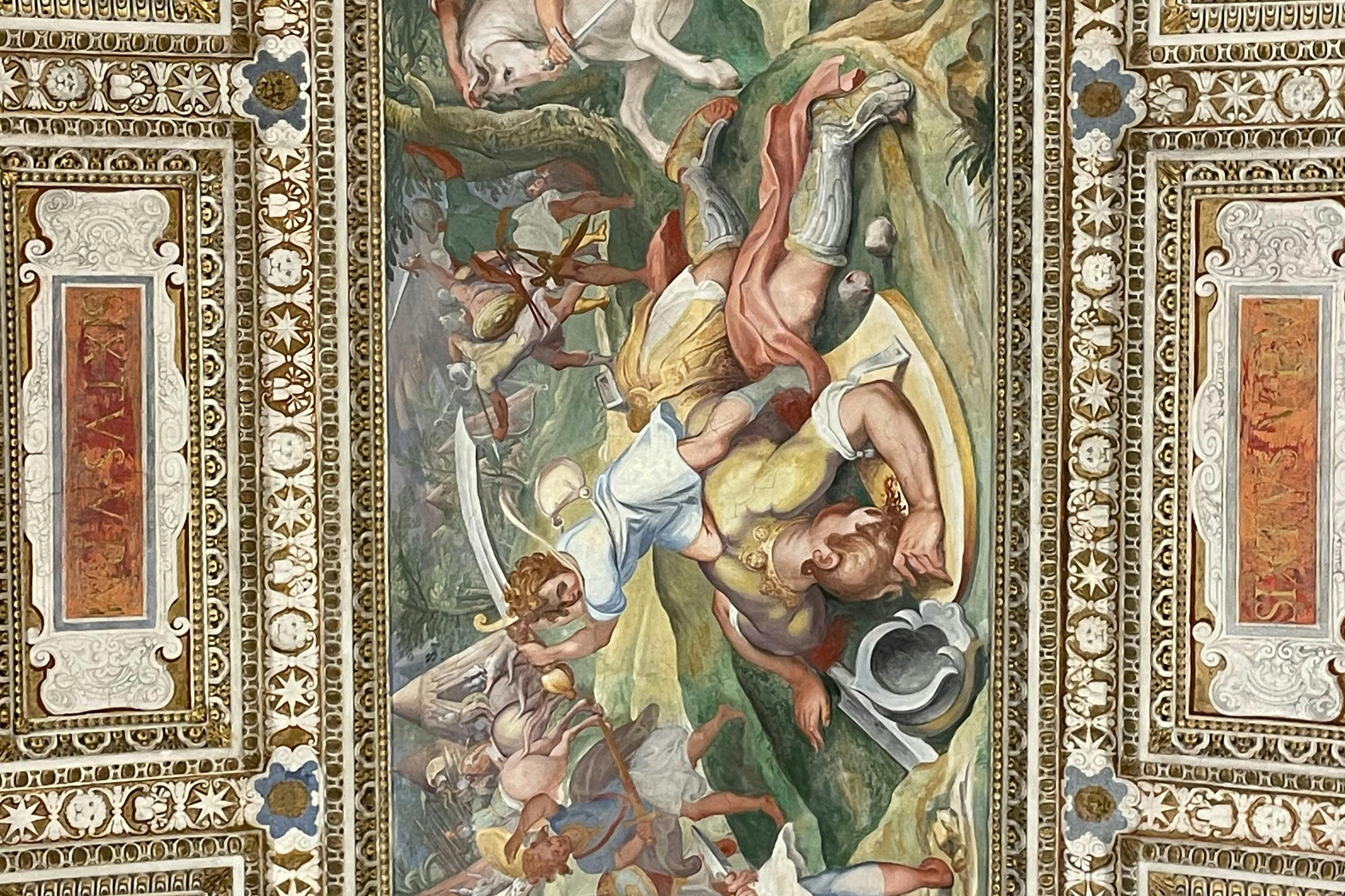 다비드의 방 - 프레스코화 디테일