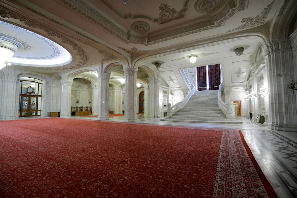 Interior of the Palace, the stairs leading you to the Senate