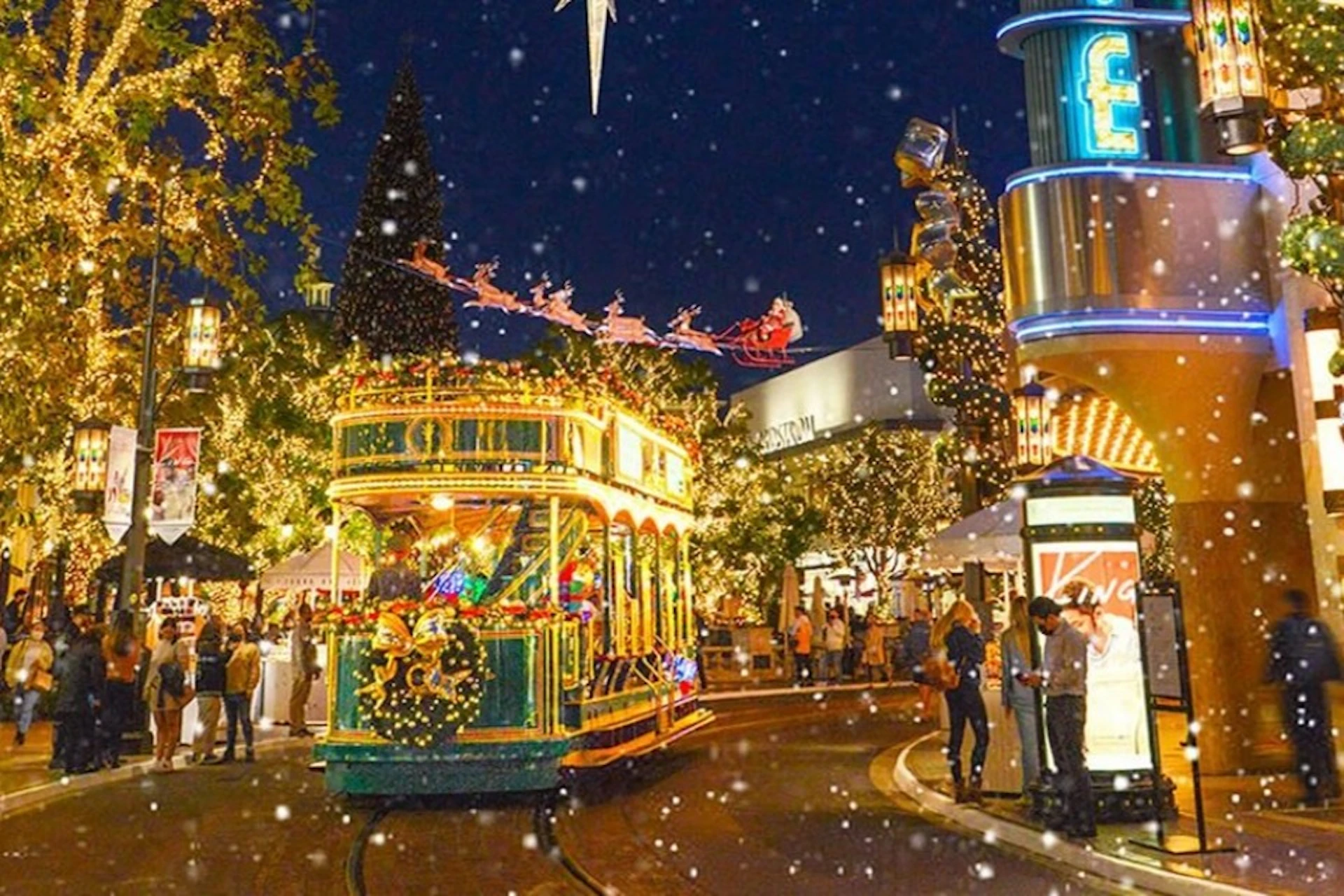 Los Angeles Holiday Lights Bus & Rodeo Drive Walking Tour