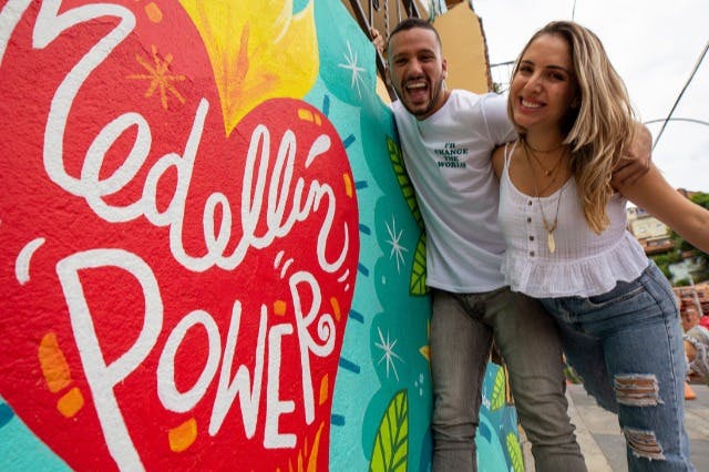 Street art of the Comuna 13 in Medellín