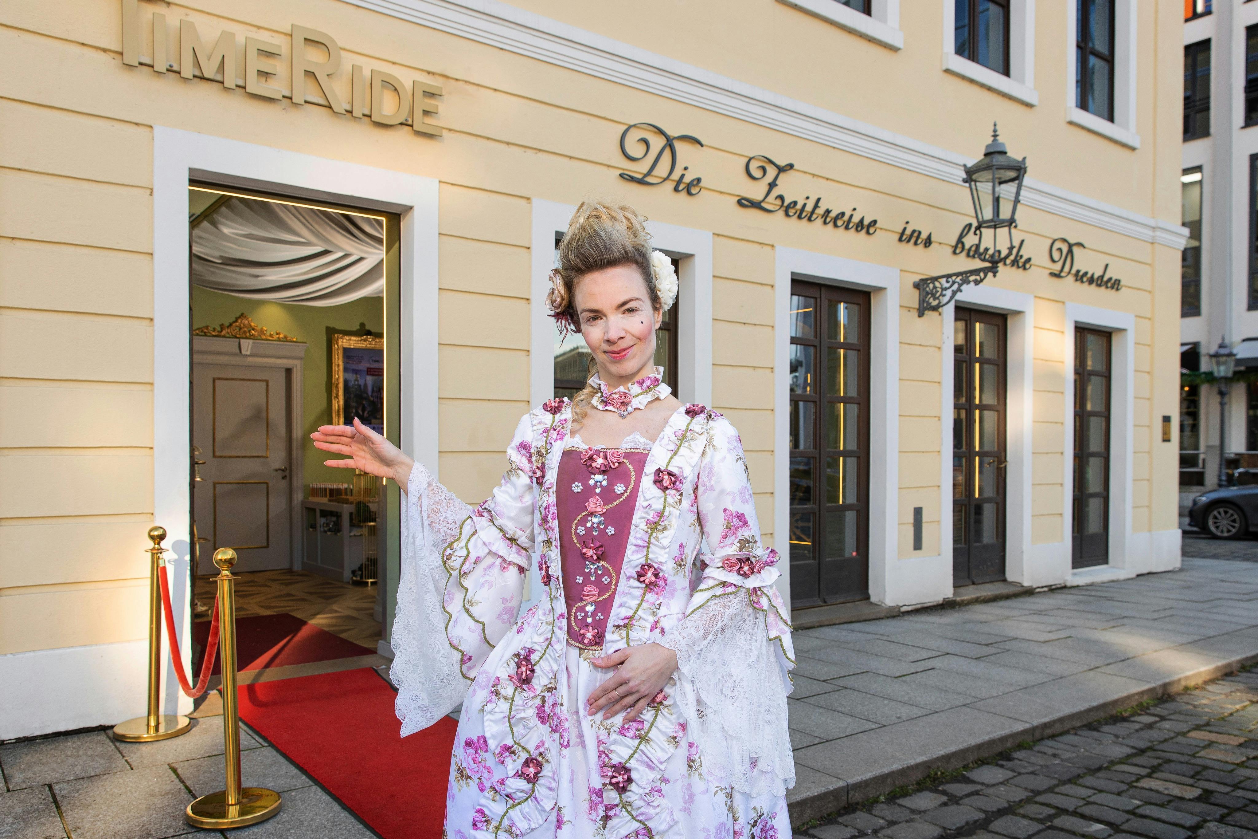 Facade of TimeRide Dresden with baroque tour guide