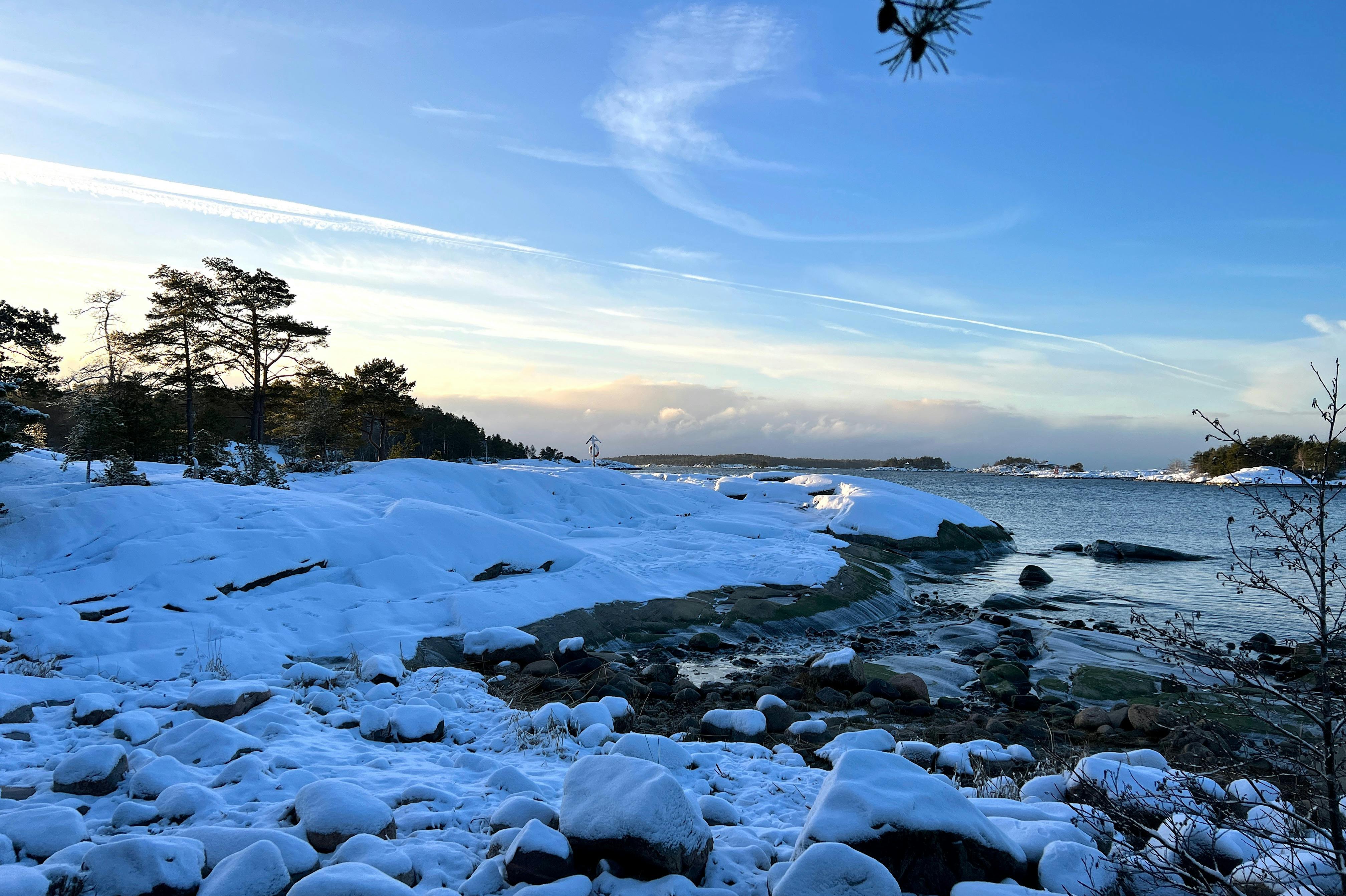 冬の群島の風景