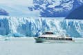 Boat sailing in front of the Perito Moreno glacier