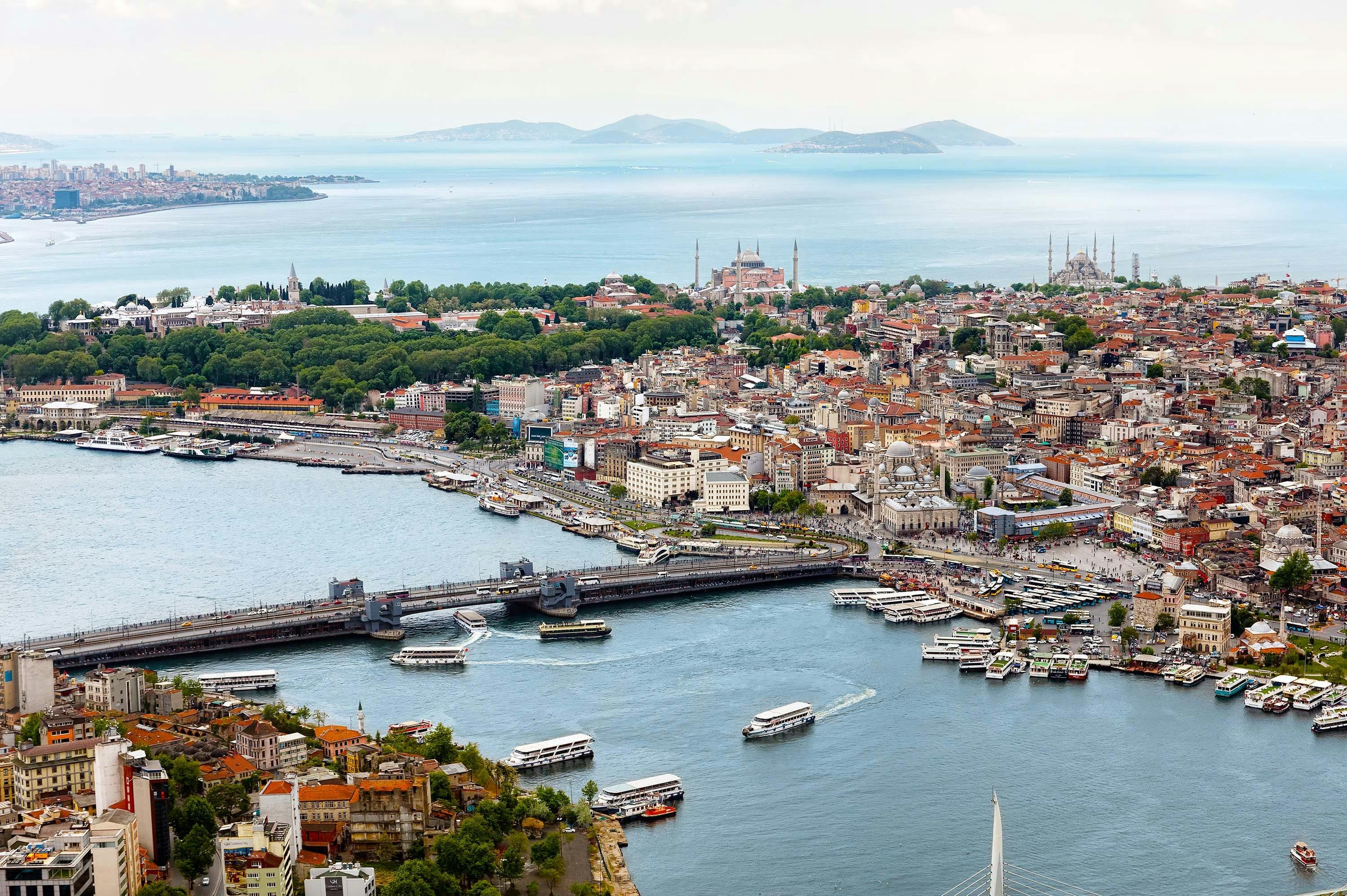 Вид из Стамбула на Принцевы острова